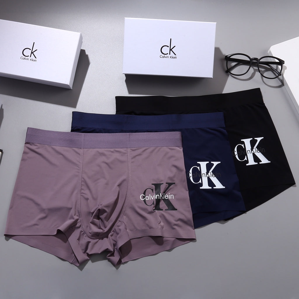 Calvin Klein Nylon-Blend Logo Detail Men's Boxer Briefs - 3-Piece Box