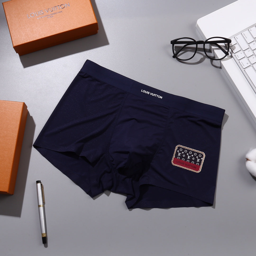 Louis Vuitton Contrast Patch Details Men's Boxer Briefs - 3-Piece Box