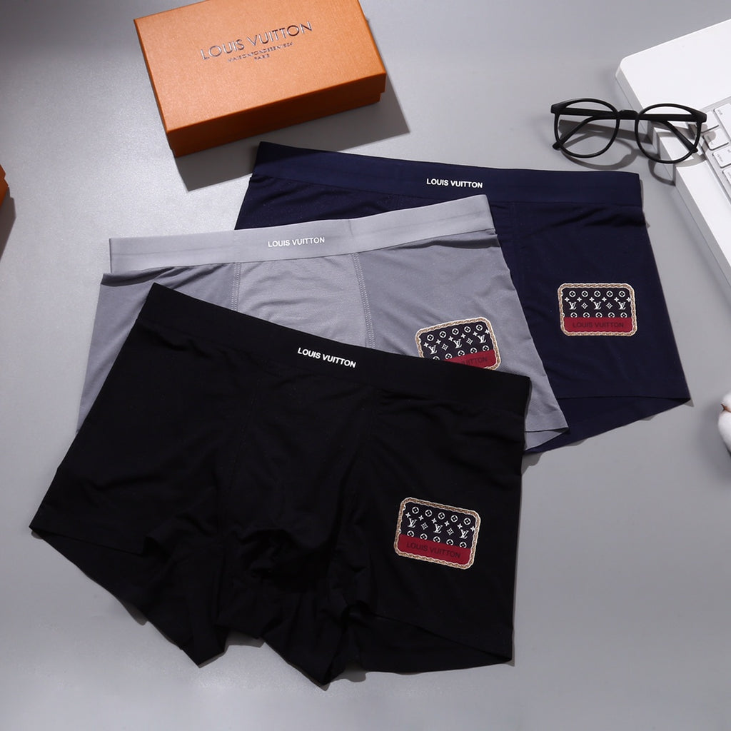 Louis Vuitton Nylon Blend Men's Boxer Briefs - 3-Piece Box