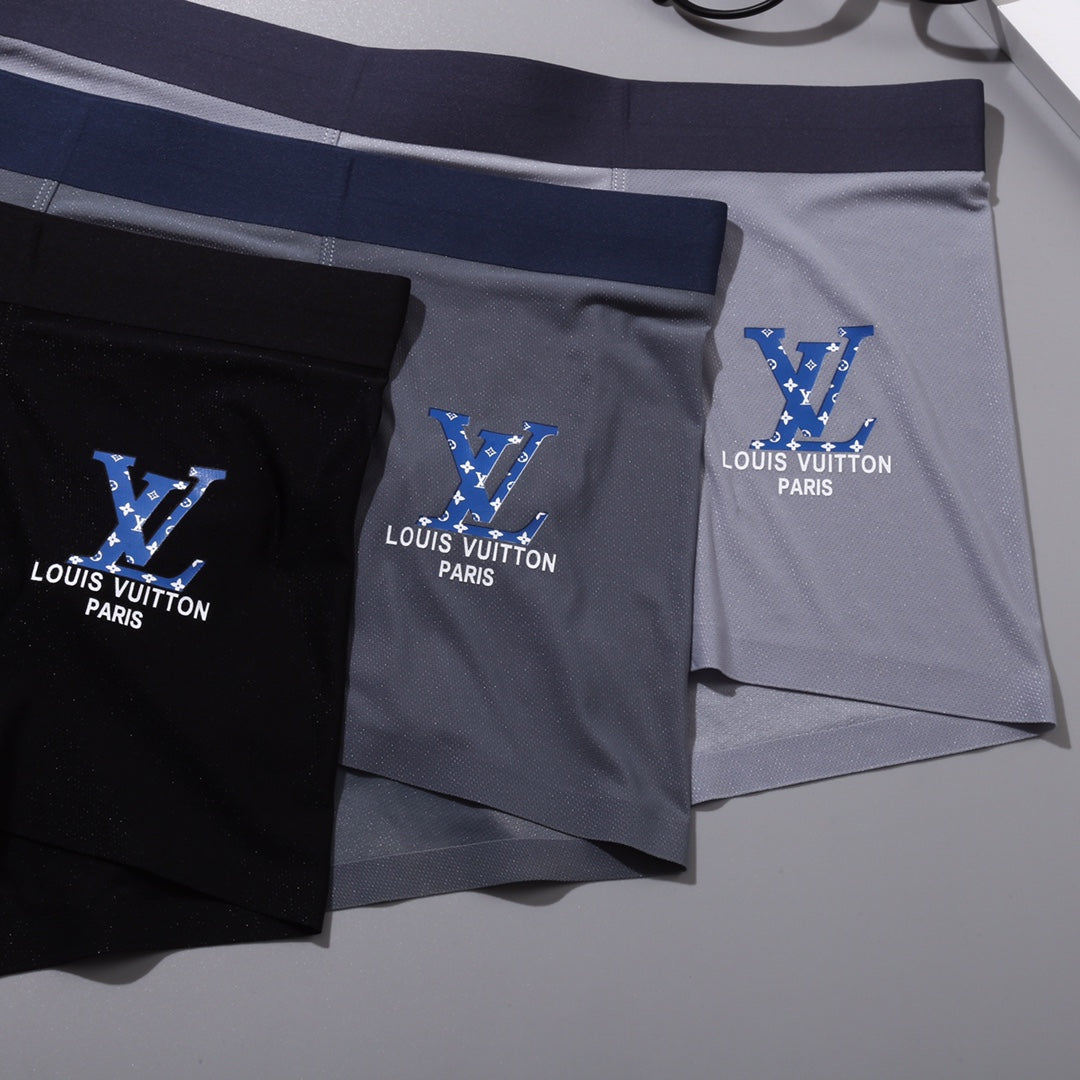 Louis Vuitton 83/17 Nylon-Spandex Men's Boxer Briefs - 3-Piece Box - Sizes L-XXXL