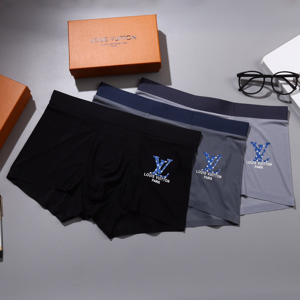 Louis Vuitton 83/17 Nylon-Spandex Men's Boxer Briefs - 3-Piece Box - Sizes L-XXXL