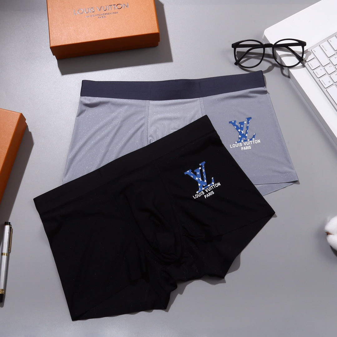 Louis Vuitton Nylon-Blend Logo Detail Men's Boxer Briefs - 3-Piece Box