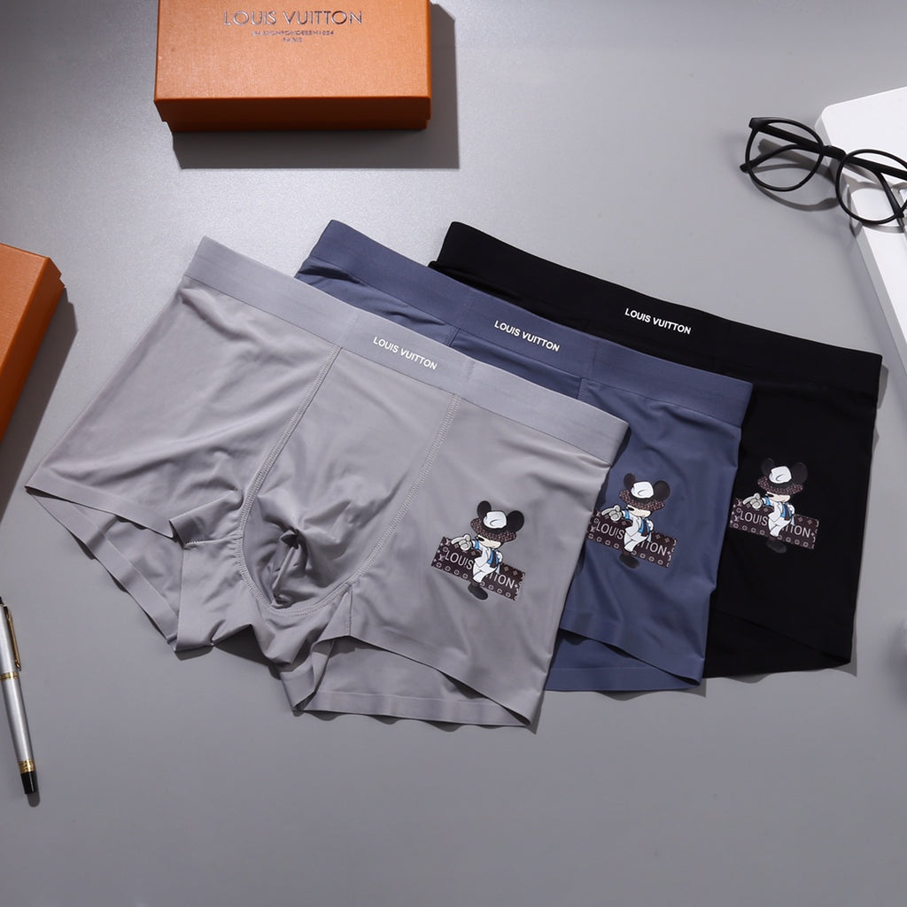 Louis Vuitton Character Graphic Cotton-Blend Boxer Briefs - Box of 3