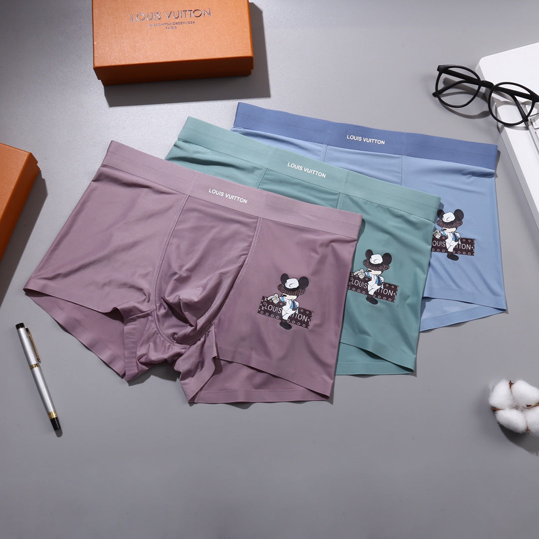 Louis Vuitton Character Patch Details Men's Boxer Briefs - 3-Piece Box