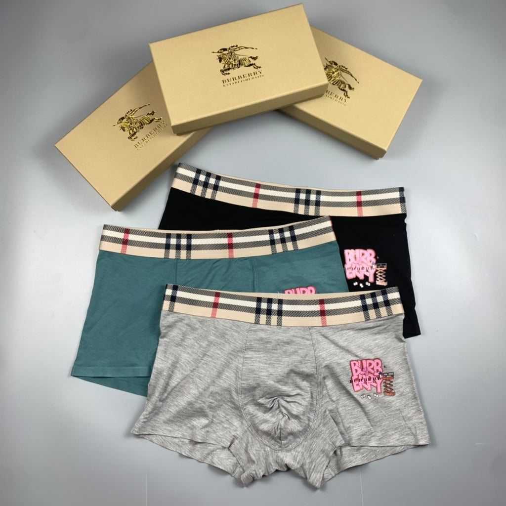 Burberry Modal Men's Boxer Briefs - 3-Piece Box