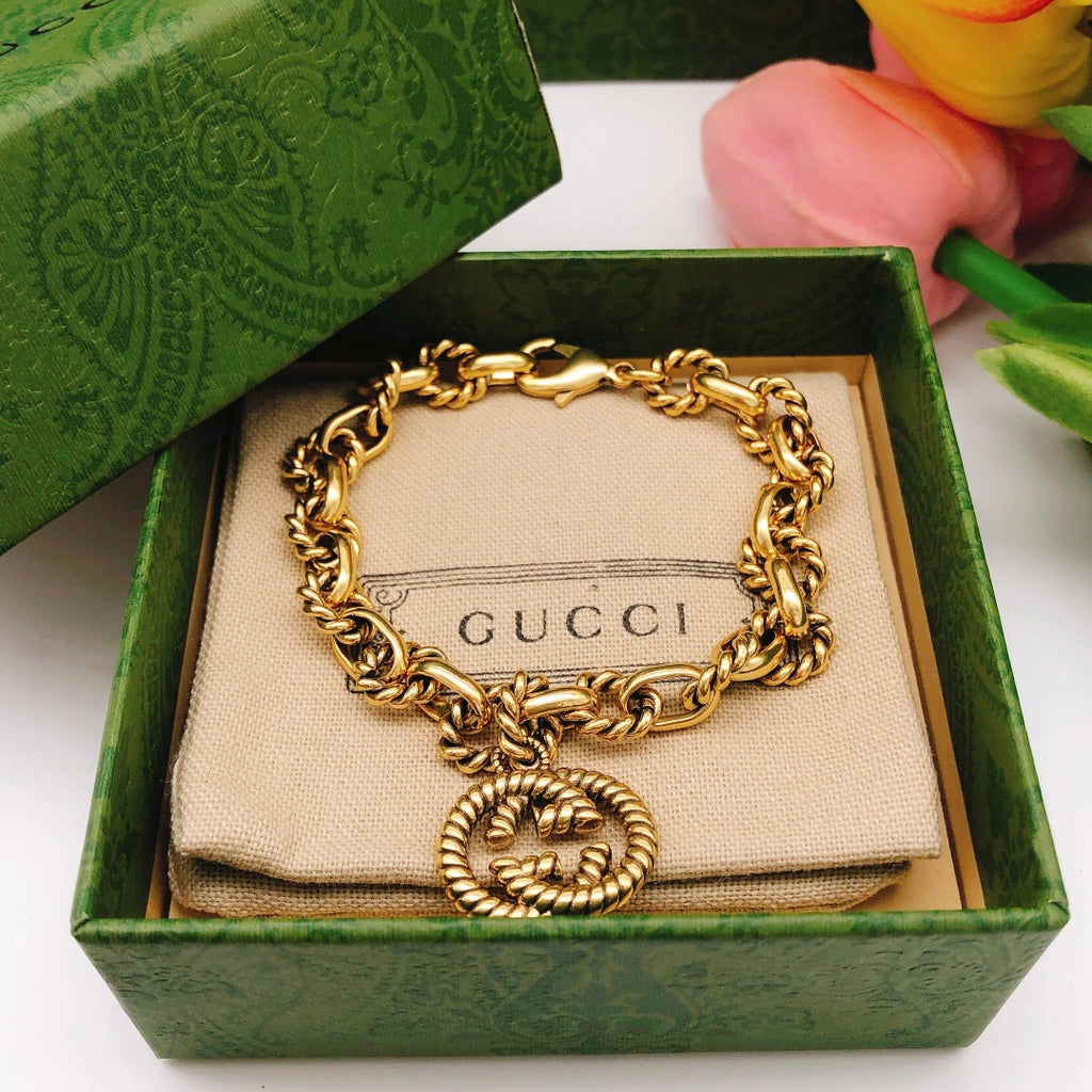 Floral Bracelet in Polished Metal-Tone – Design 013 main product view