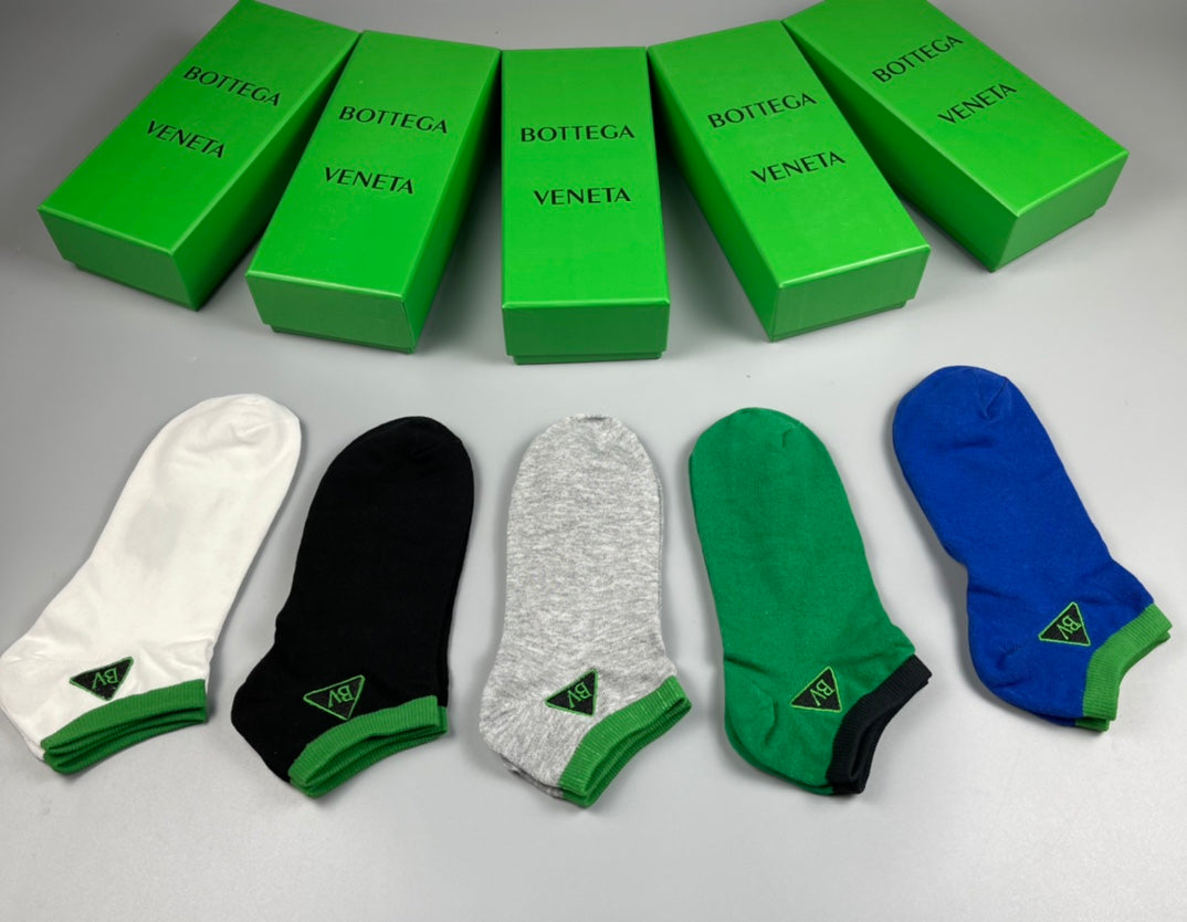 Bottega Veneta Cotton Socks - 5-Pair Pack