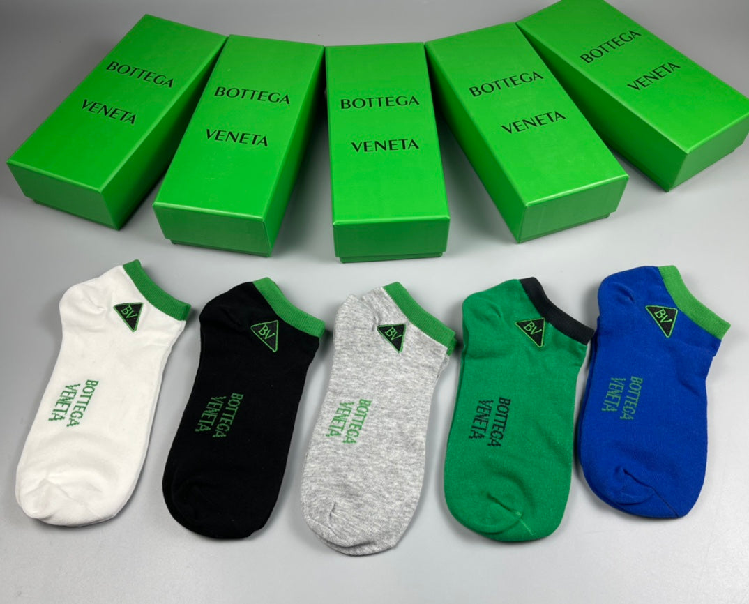 Bottega Veneta Cotton Socks - 5-Pair Pack