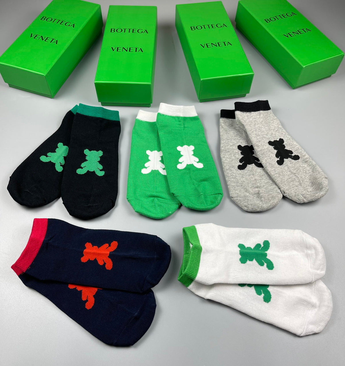 Bottega Veneta Cotton Socks - 5-Pair Pack