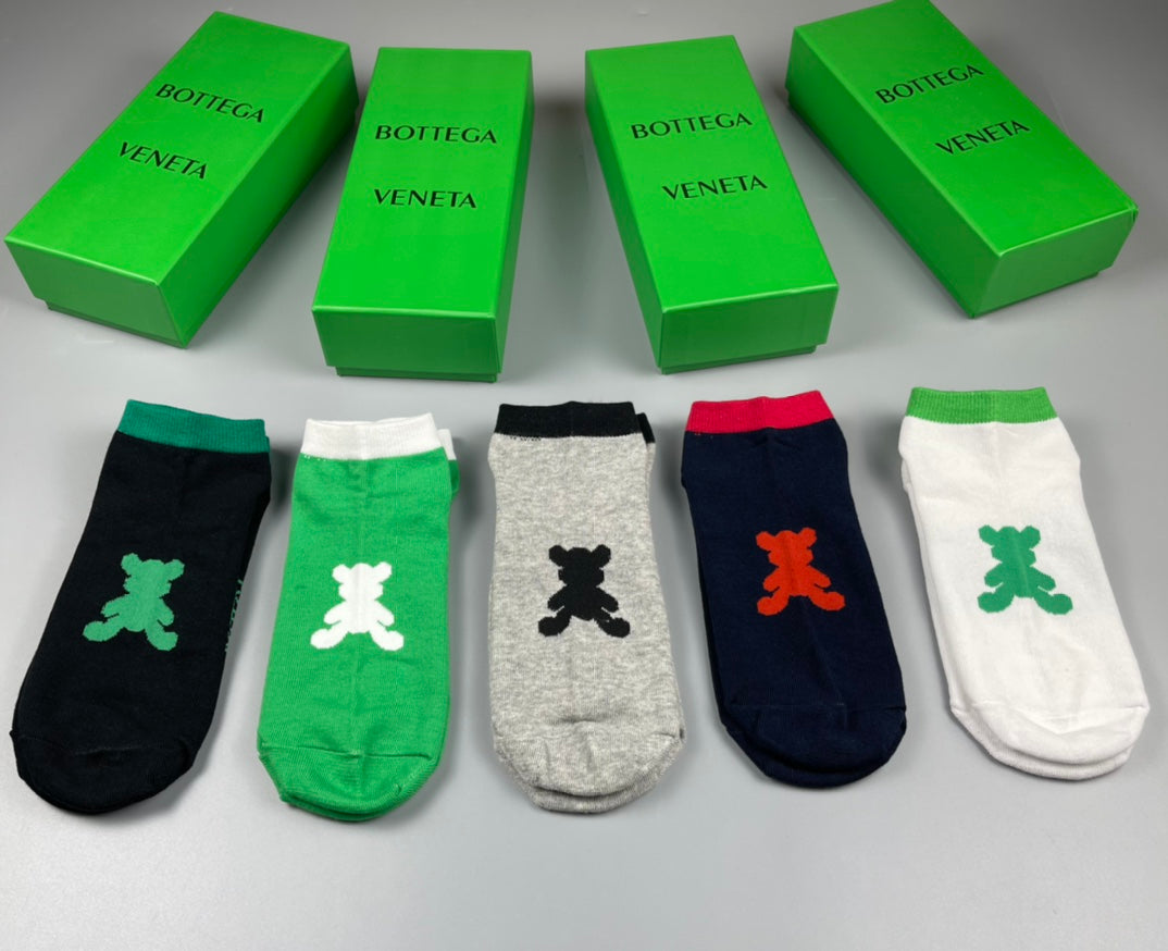 Bottega Veneta Cotton Socks - 5-Pair Pack