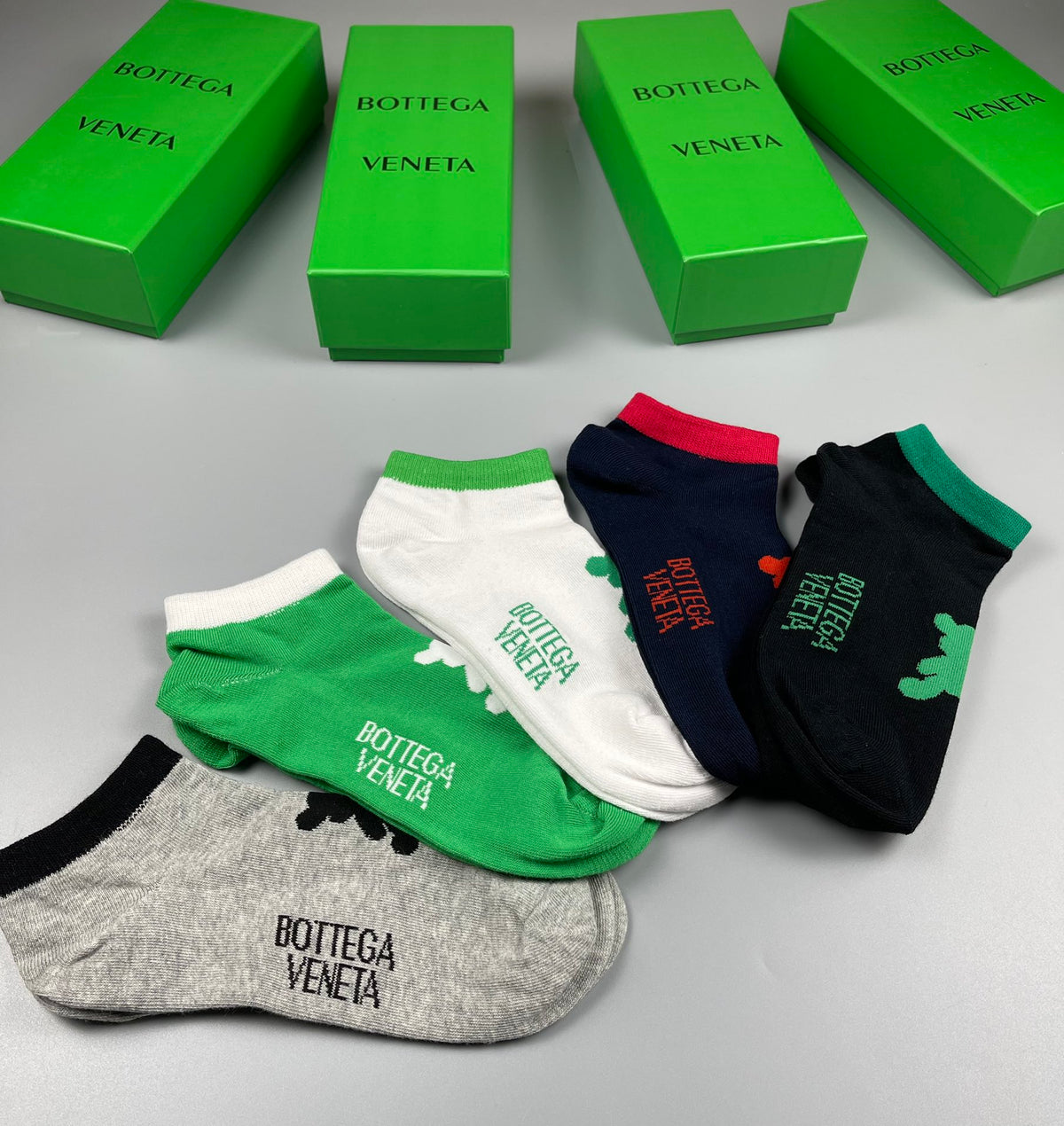 Bottega Veneta Cotton Socks - 5-Pair Pack