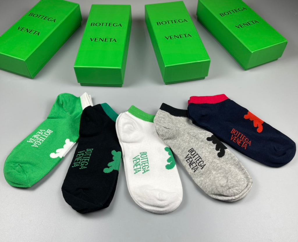 Bottega Veneta Cotton Socks - 5-Pair Pack
