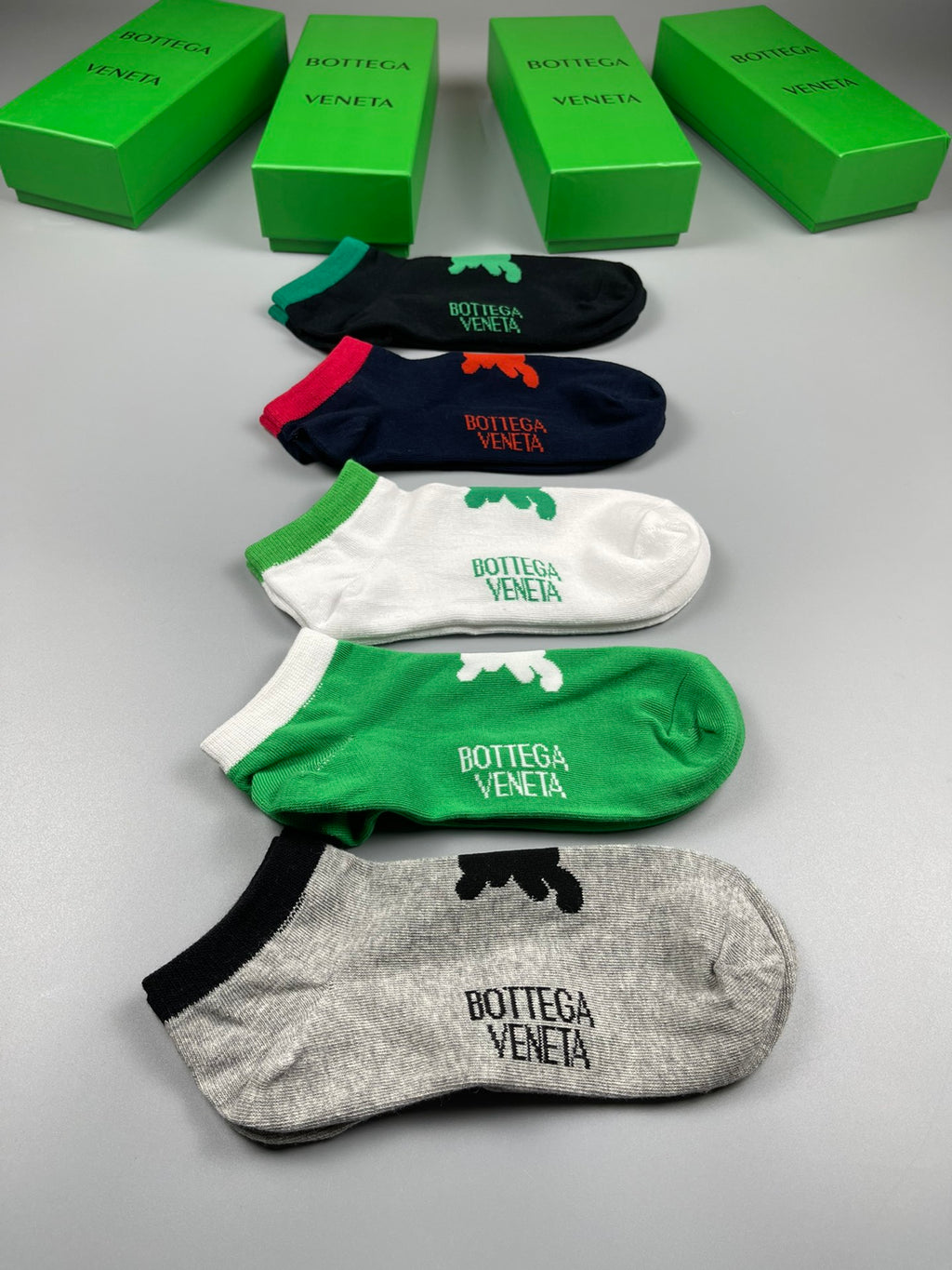 Bottega Veneta Cotton Socks - 5-Pair Pack