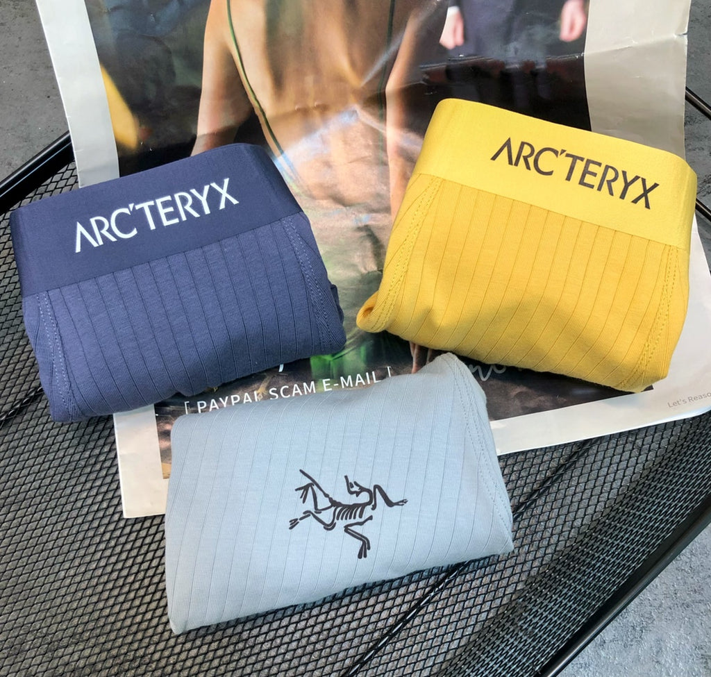 Arc'teryx Modal Visible Branded Waistband Or Emblem Details Men's Boxer Briefs - 3-Piece Box