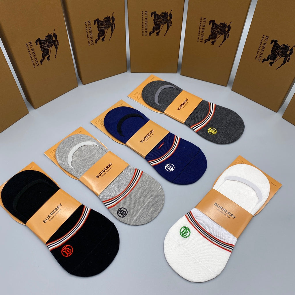 Polo Ralph Lauren Small Polo-Player Details No-Show Socks - 5-Pair Set