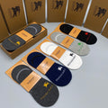 Burberry Visible Colour, Cuff And Emblem Details No-Show Socks - 5-Pair Set