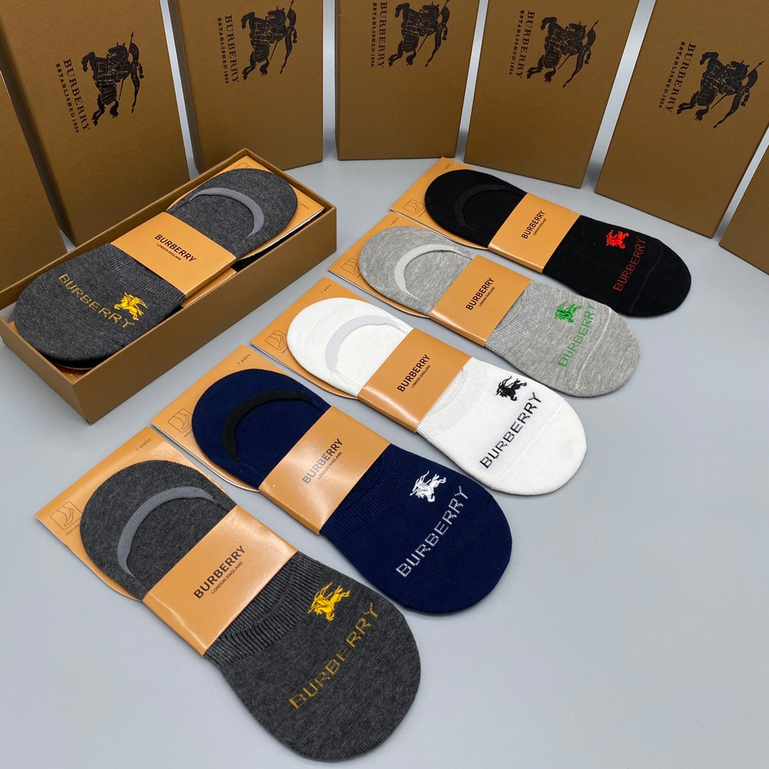 Burberry Small Horse Details No-Show Socks - 5-Pair Set