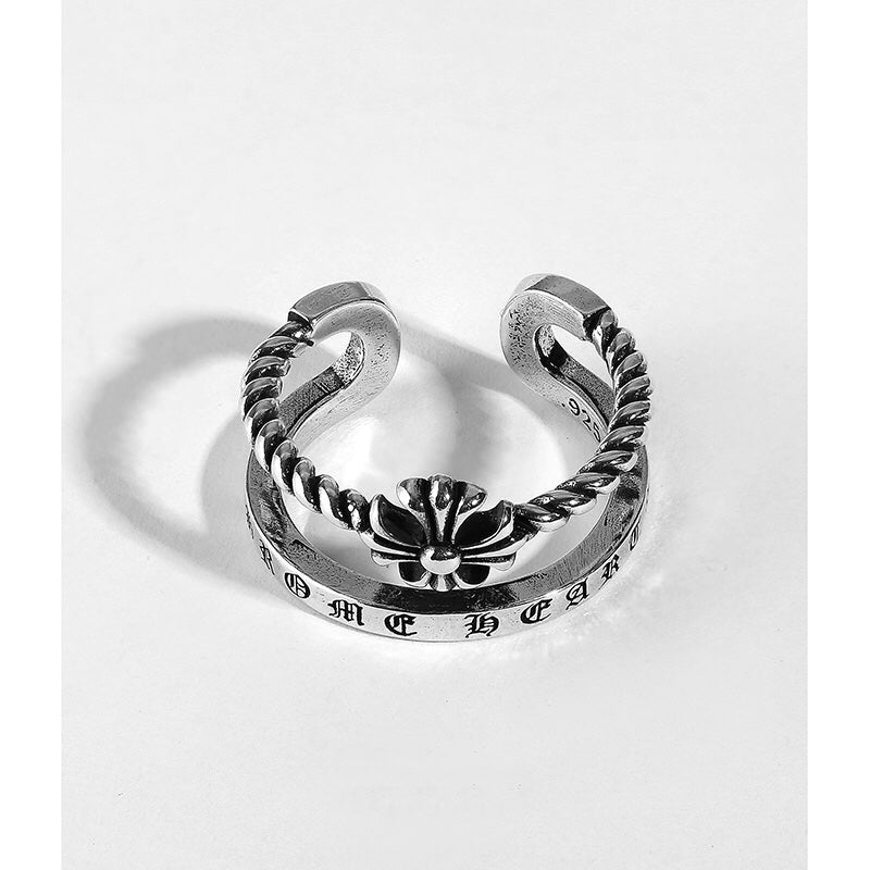 Cross Statement Ring in Antique Silver-Tone – Design 01 main product view