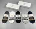 Versace Greek-Key Details No-Show Socks - 5-Pair Set