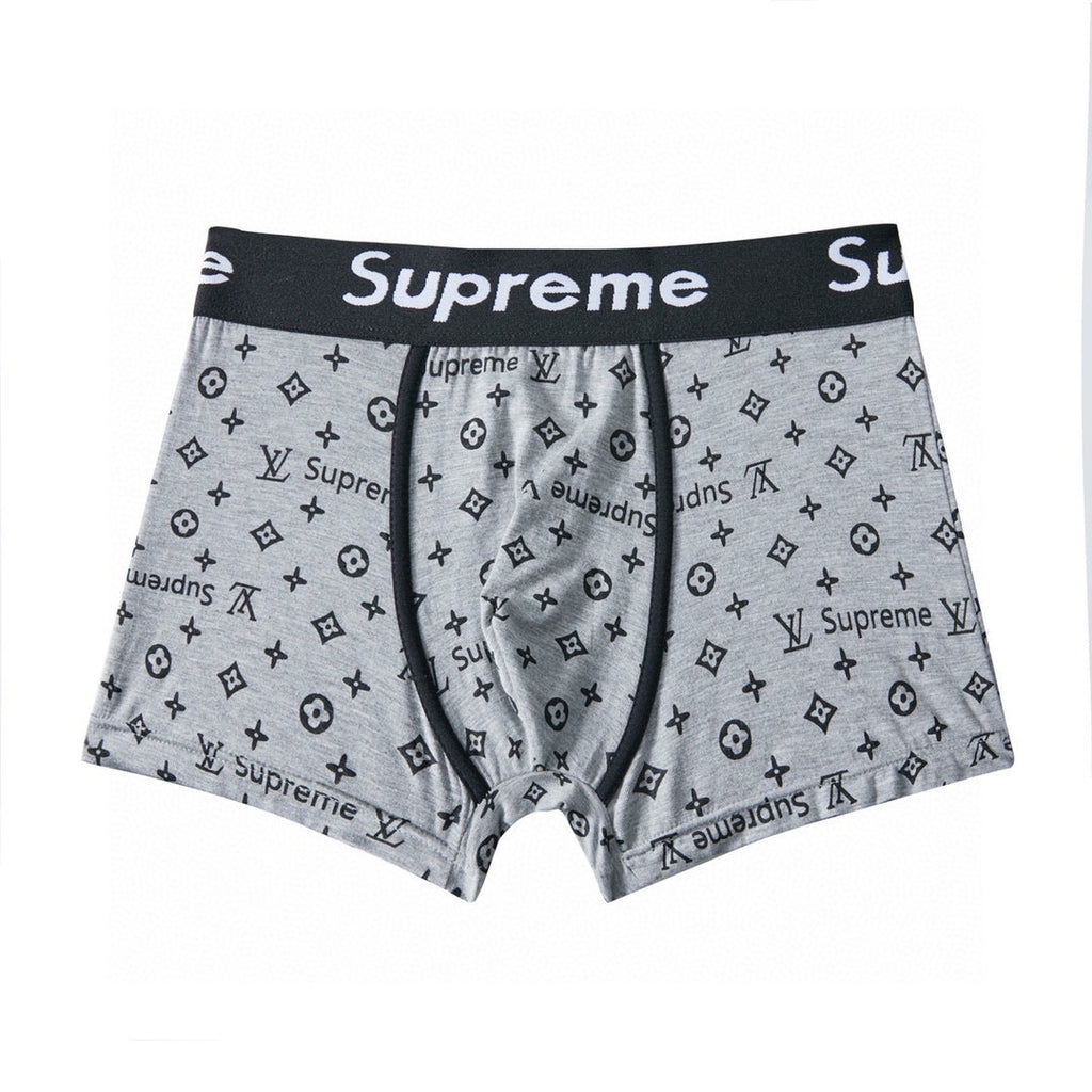 Louis Vuitton x Supreme Cotton All-Over Monogram-Style Graphics Men's Boxer Briefs - 3-Piece Box