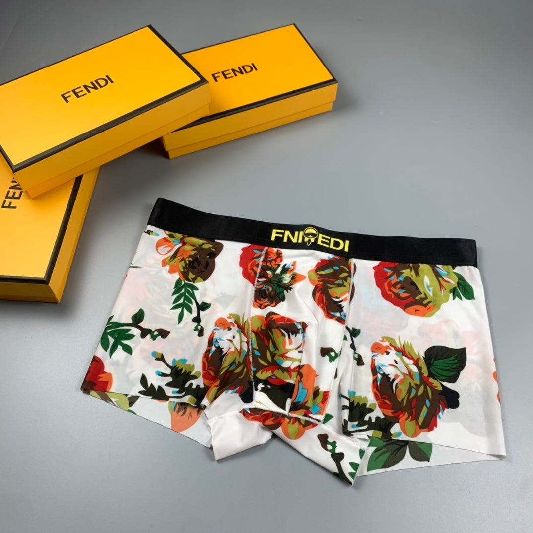 Fendi Contrast Logo Waistbands Men's Boxer Briefs - 3-Piece Box