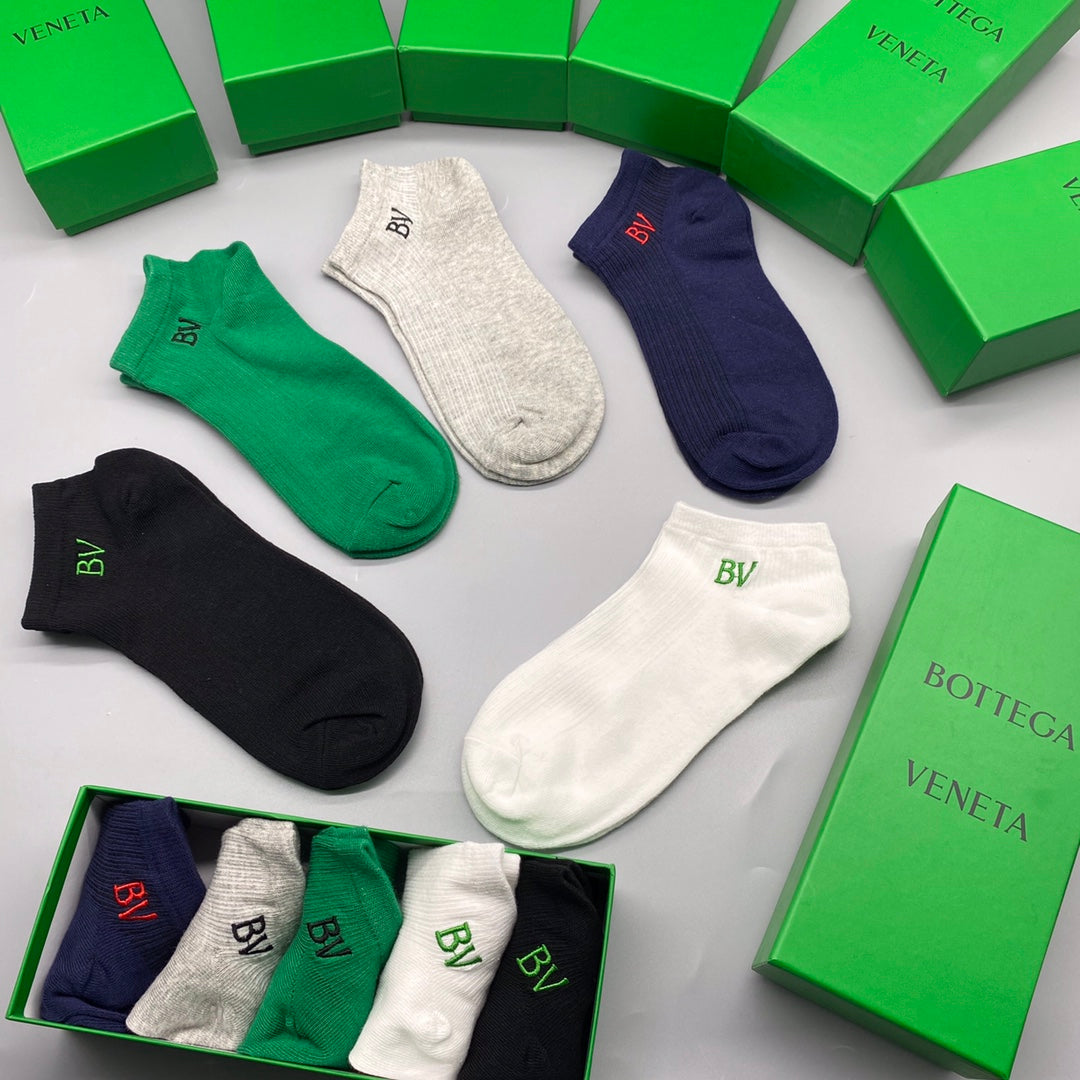Bottega Veneta Short Socks - 5-Pair Pack