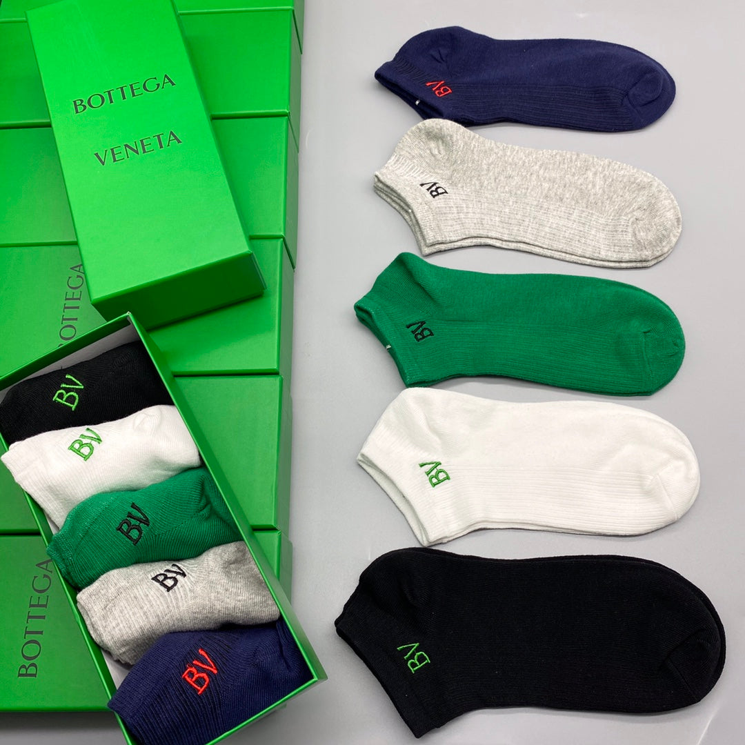 Bottega Veneta Short Socks - 5-Pair Pack