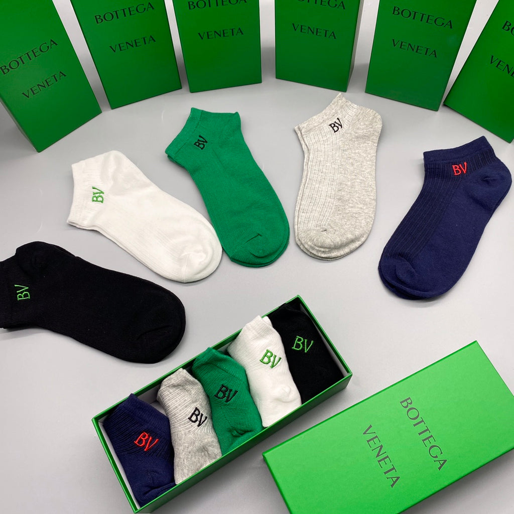 Bottega Veneta Short Socks - 5-Pair Pack