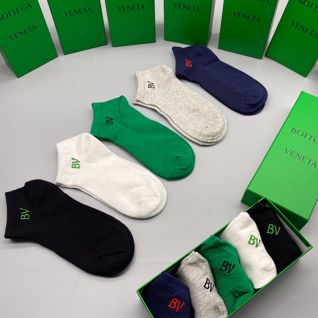 Bottega Veneta Short Socks - 5-Pair Pack