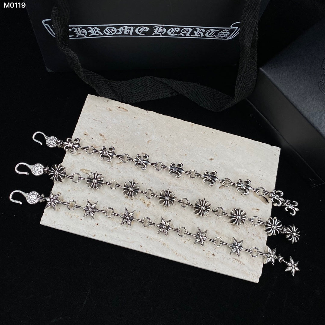 Gothic Emblem Statement Bracelet in Metal-Tone – Design 03 styled product view