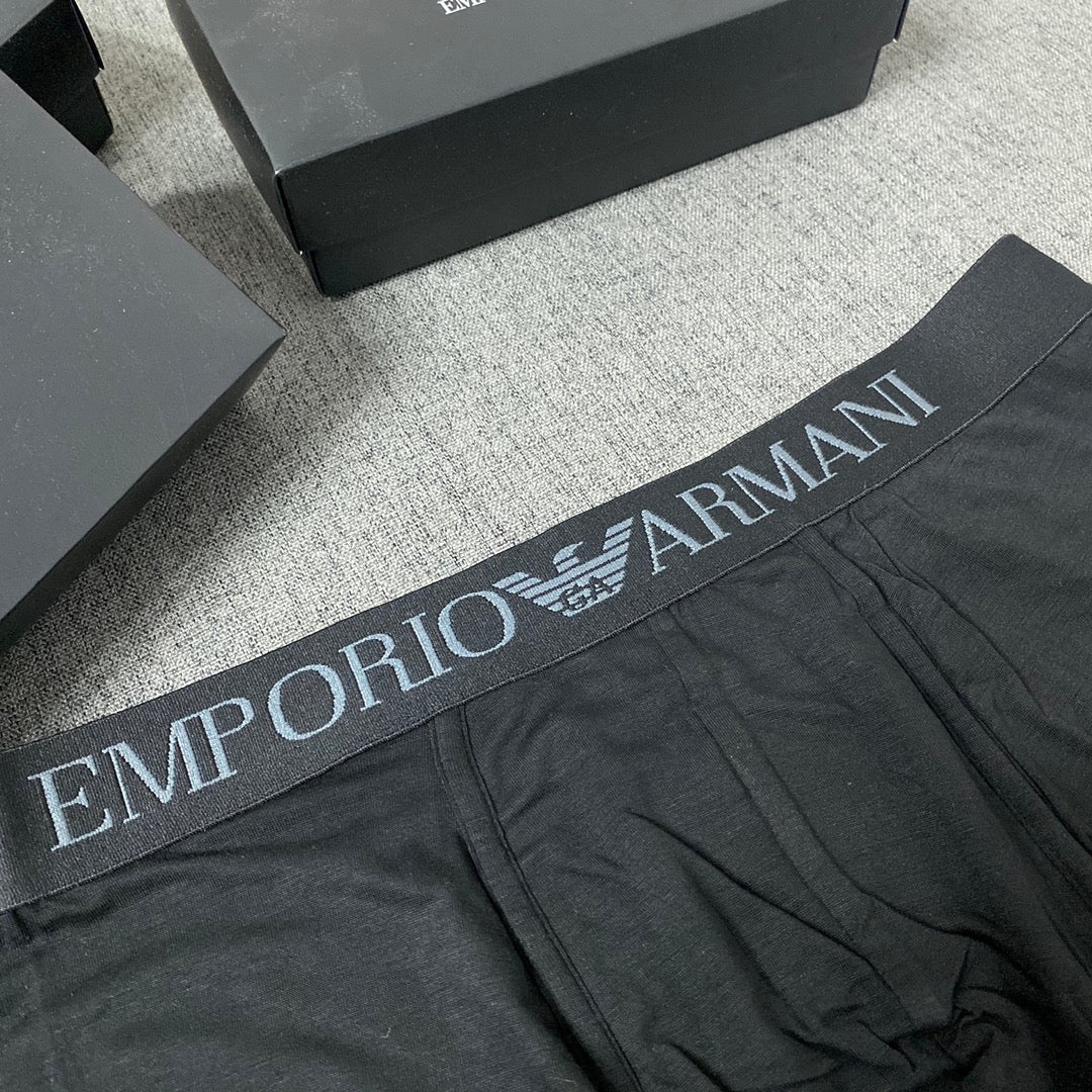 Armani Modal Broad Logo Waistbands Men's Boxer Briefs - 3-Piece Box