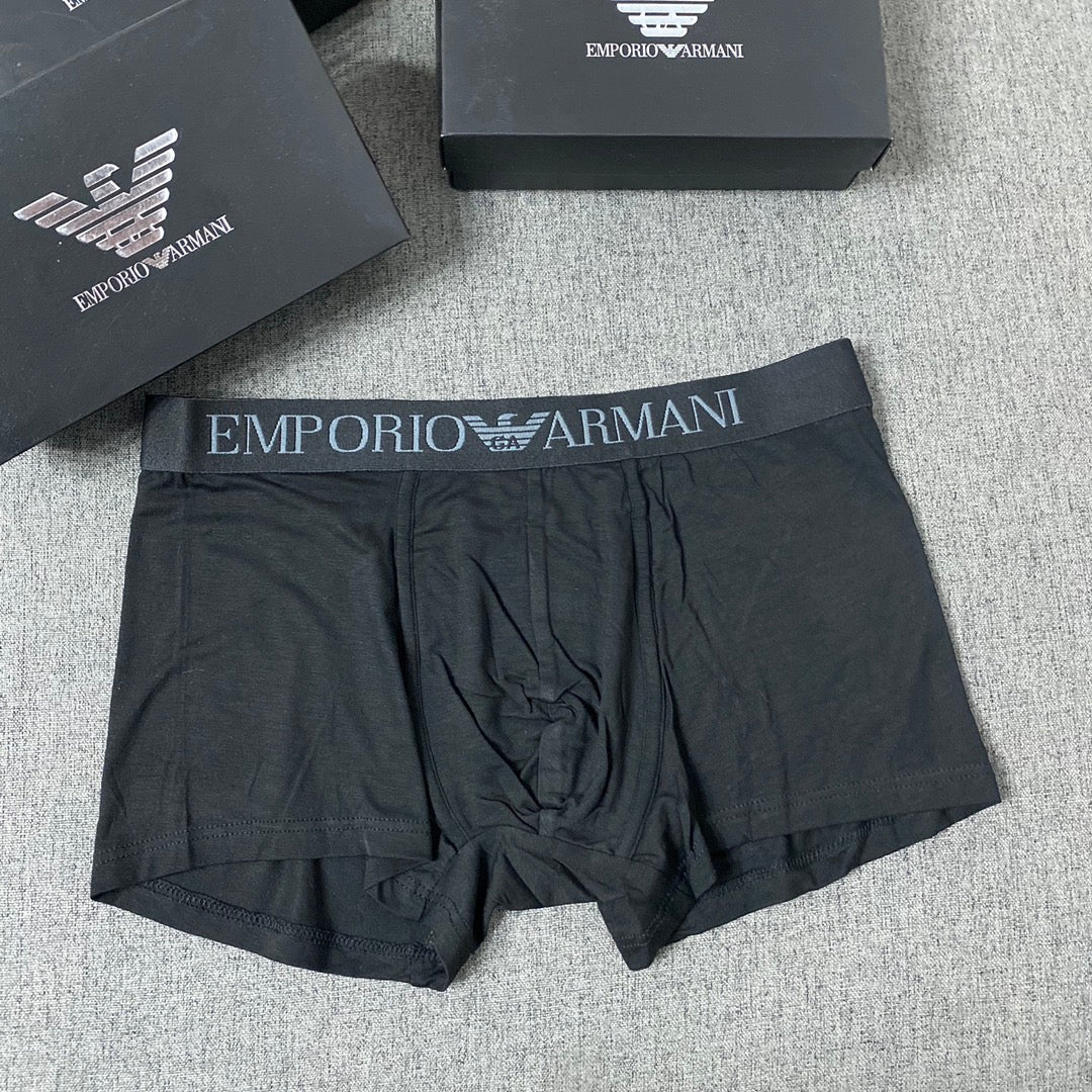 Armani Modal Broad Logo Waistbands Men's Boxer Briefs - 3-Piece Box