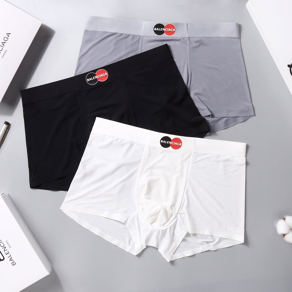 Balenciaga Men's Stretch Nylon Boxer Briefs - 3-Piece Box