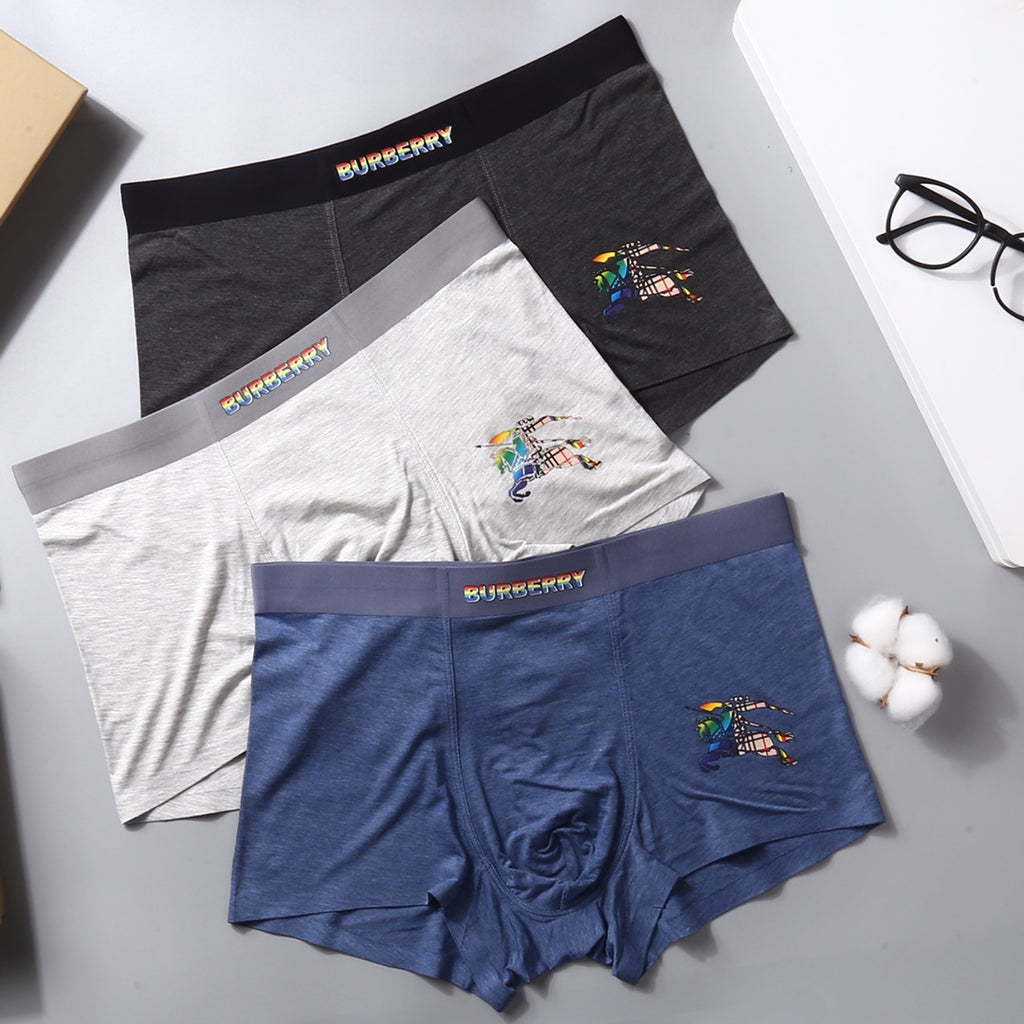 Burberry Modal Men's Boxer Briefs - 3-Piece Box