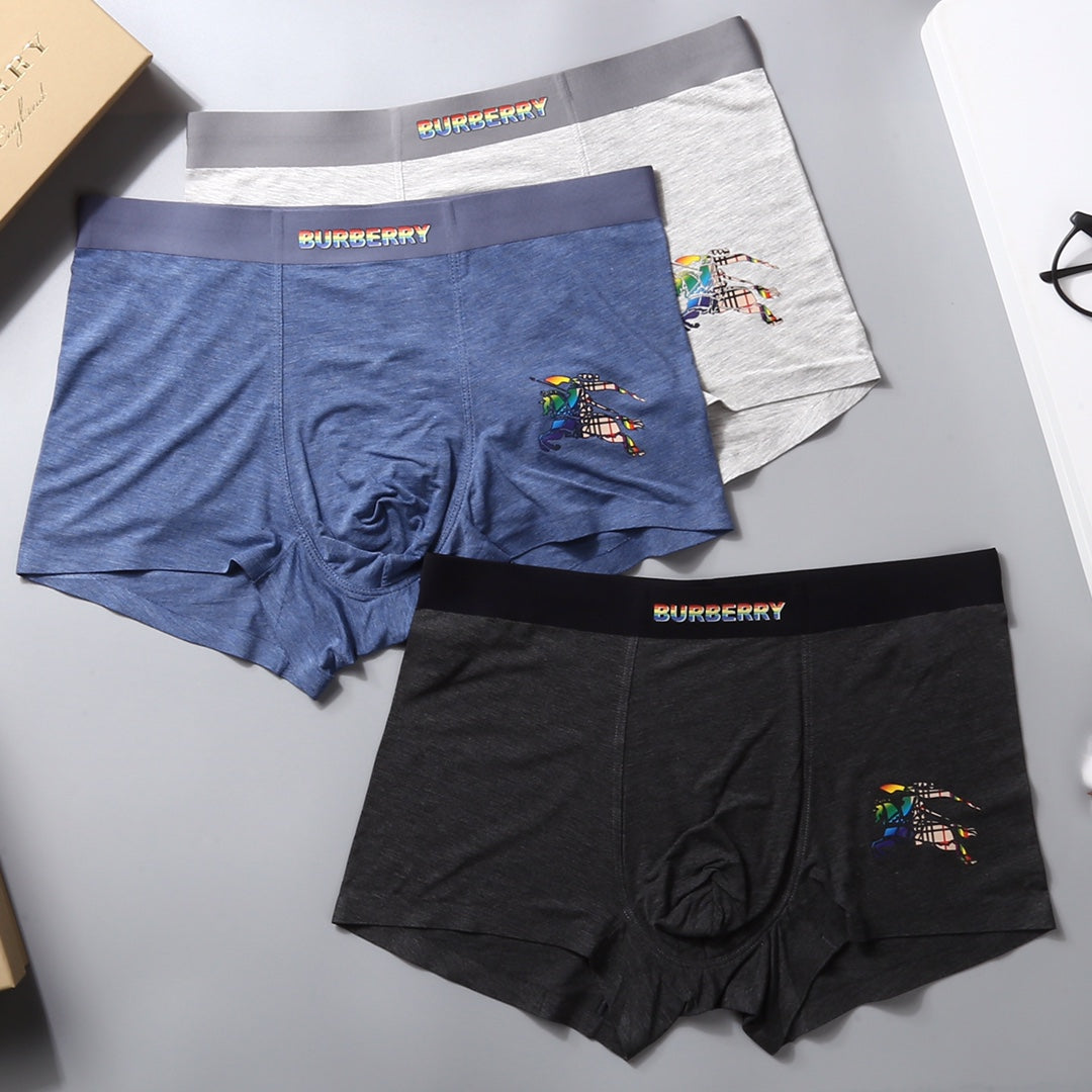 Burberry Modal Men's Boxer Briefs - 3-Piece Box