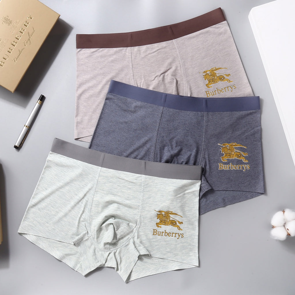 Burberry Nylon Blend Men's Boxer Briefs - 3-Piece Box