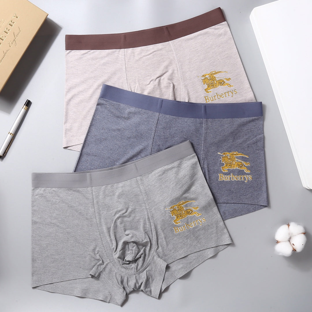 Burberry Nylon Blend Men's Boxer Briefs - 3-Piece Box
