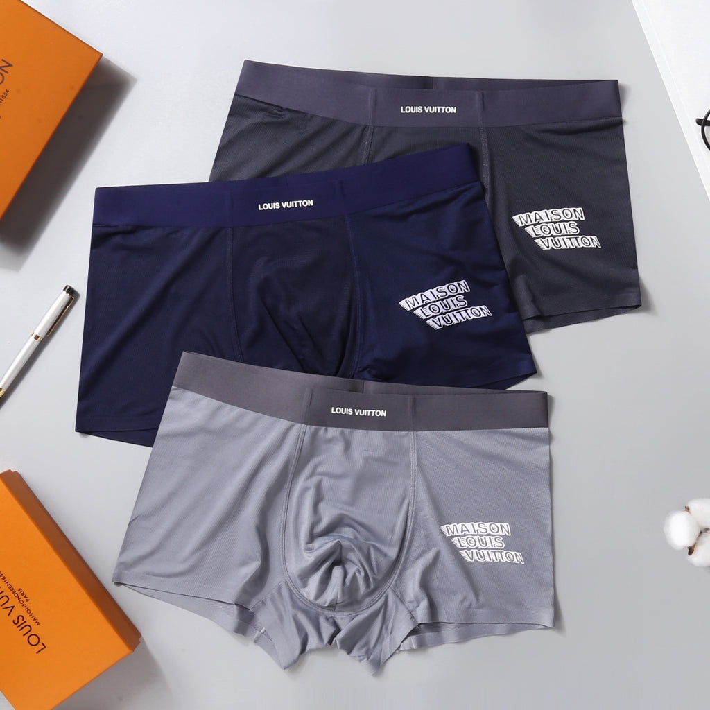Louis Vuitton Maison Graphic Polyester-Blend Boxer Briefs - Box of 3