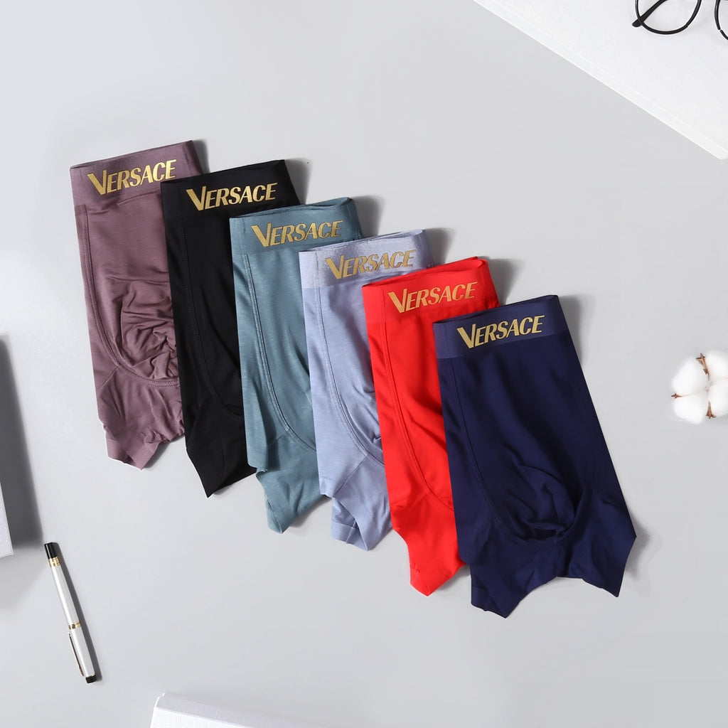 Versace Contrast Medallion Details Men's Boxer Briefs - 3-Piece Box