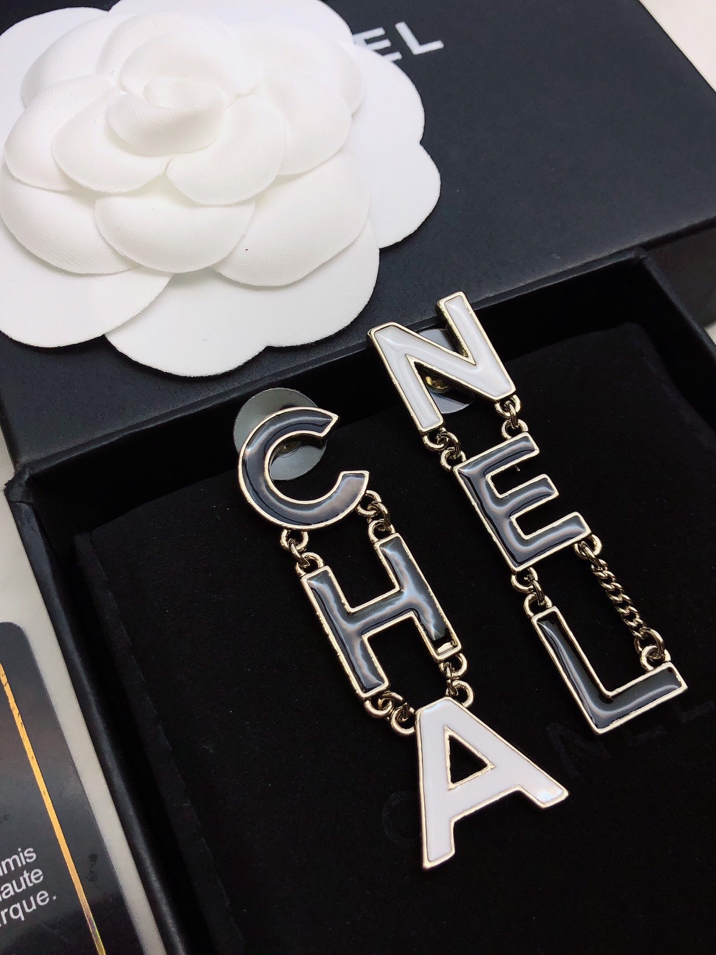 Signature Emblem Statement Earrings in Gold-Tone – Design 015 detail view