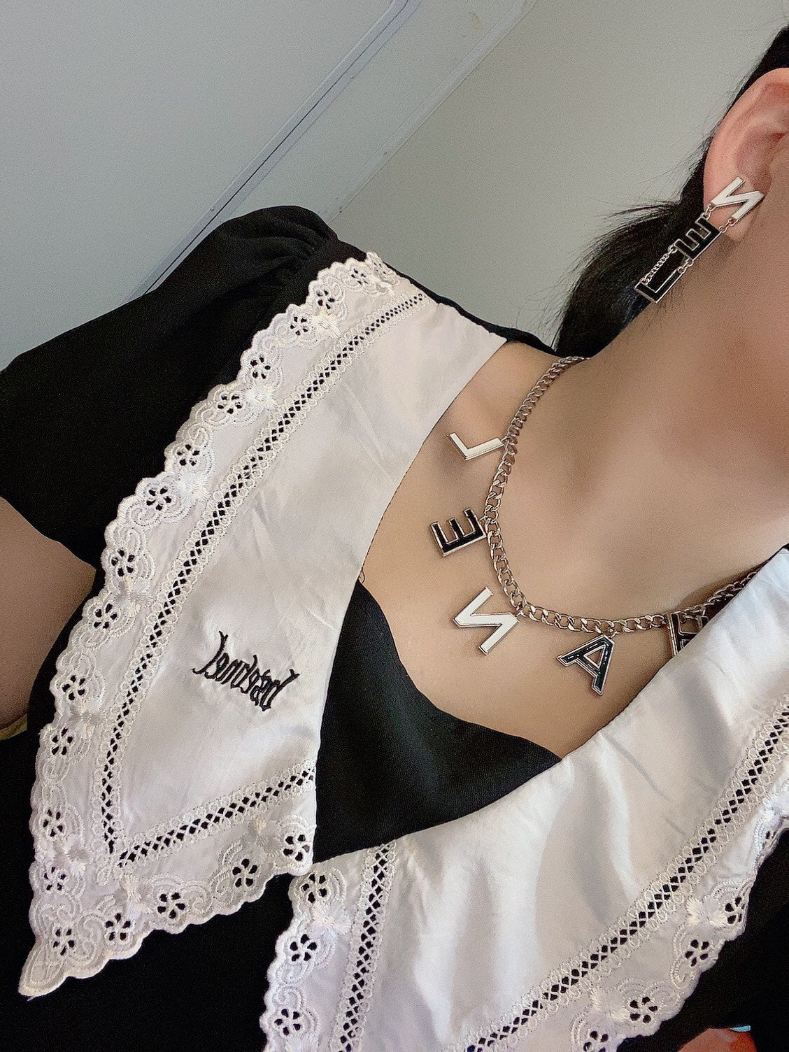 Signature Emblem Statement Earrings in Gold-Tone – Design 015 main product view