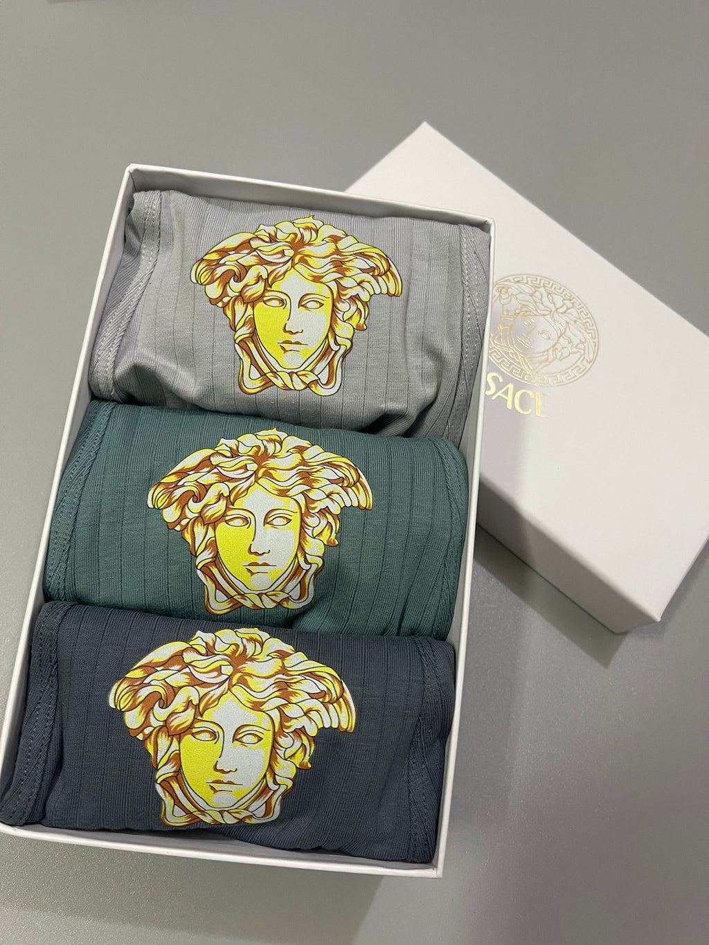 Versace Cotton Men's Boxer Briefs - 3-Piece Box