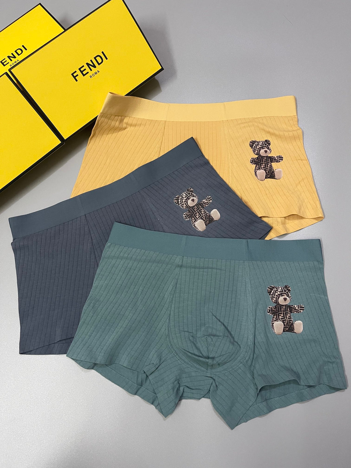 Fendi Cotton Men's Boxer Briefs - 3-Piece Box