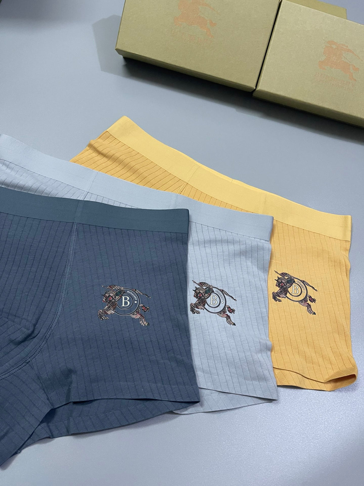 Burberry Cotton Men's Boxer Briefs - 3-Piece Box