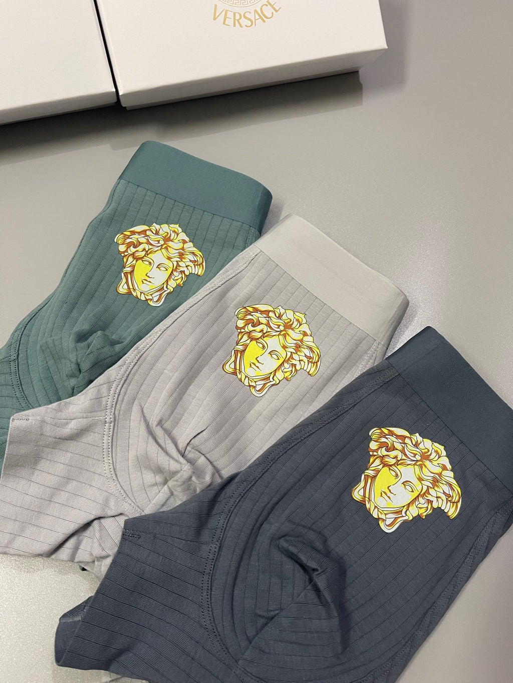 Versace Cotton Men's Boxer Briefs - 3-Piece Box