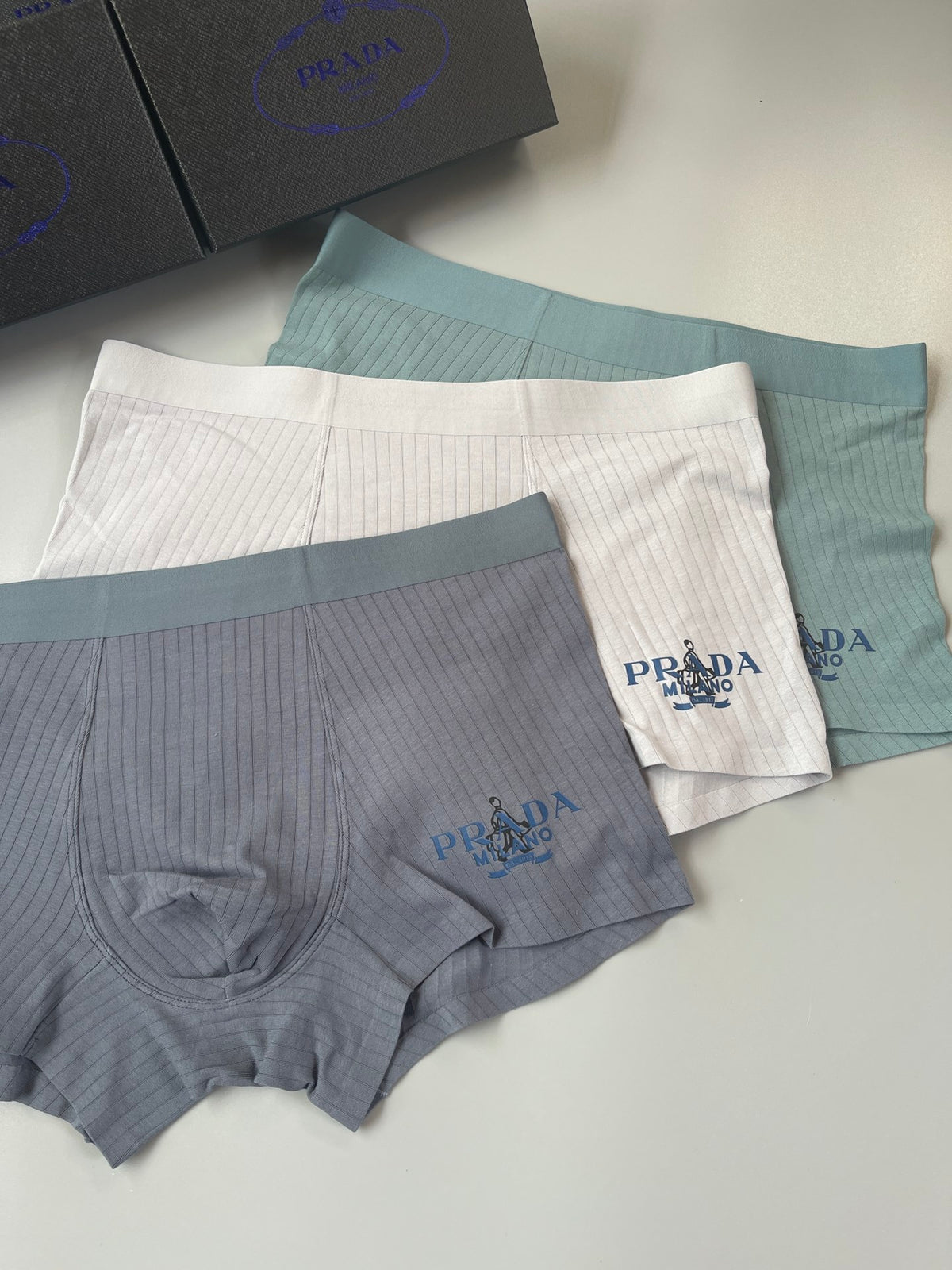 Prada Cotton Men's Boxer Briefs - 3-Piece Box