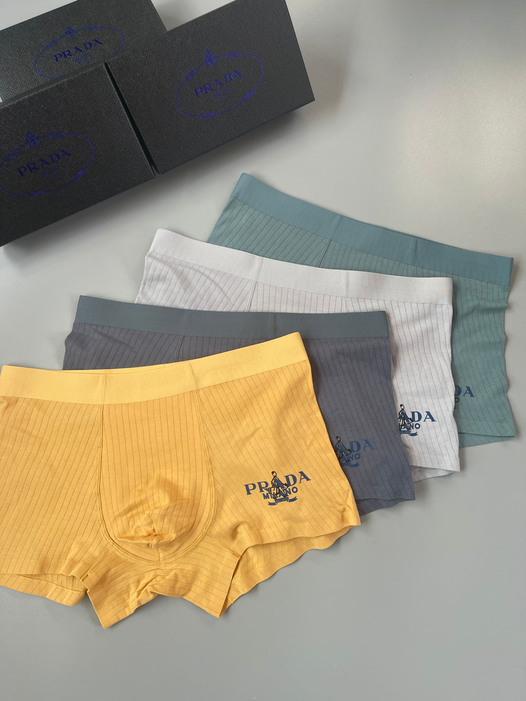 Prada Cotton Men's Boxer Briefs - 3-Piece Box