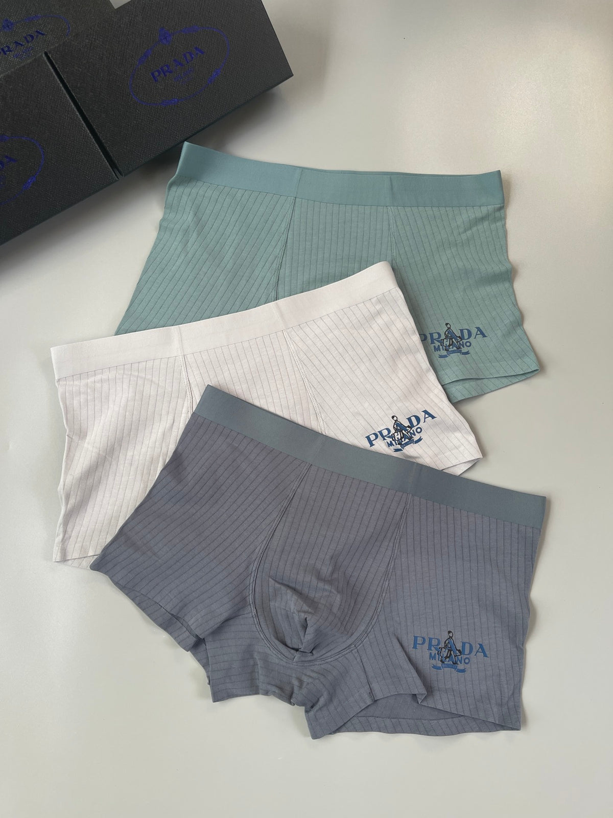 Prada Cotton Men's Boxer Briefs - 3-Piece Box