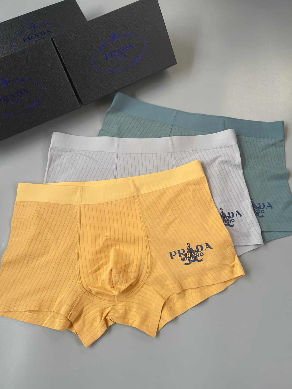 Prada Cotton Men's Boxer Briefs - 3-Piece Box