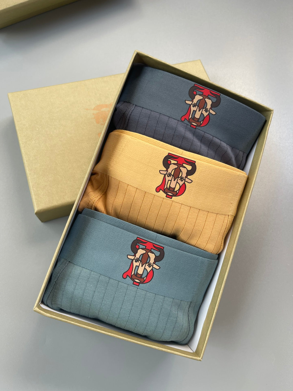 Burberry Bear Details Men's Boxer Briefs - 3-Piece Box